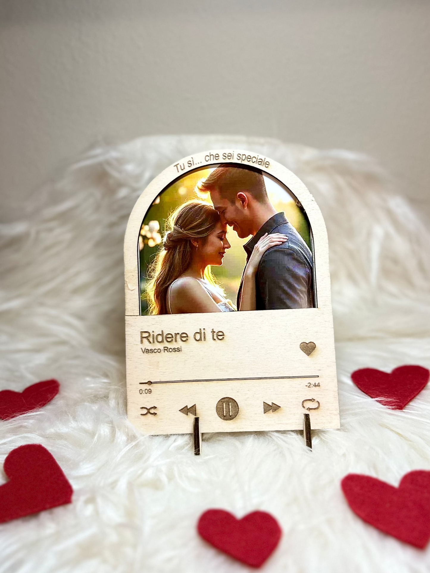 Targa personalizzata con foto e canzone