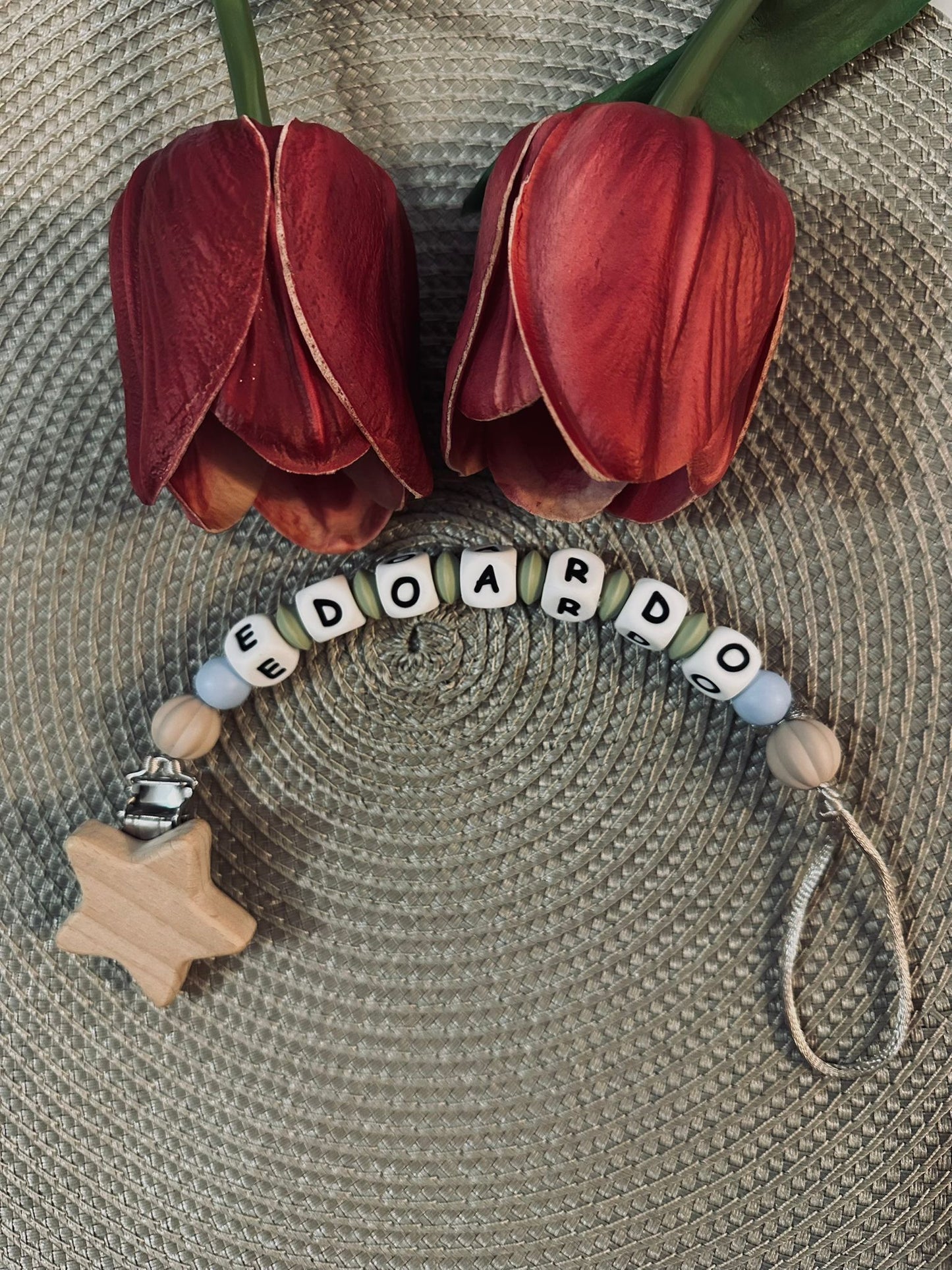 Catenella porta ciuccio personalizzata